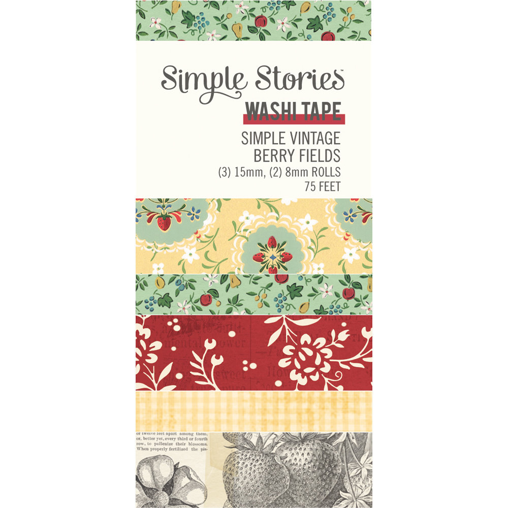 Simple Stories Simple Vintage Berry Fields Washi Tape (20133) (DISCONTINUED)