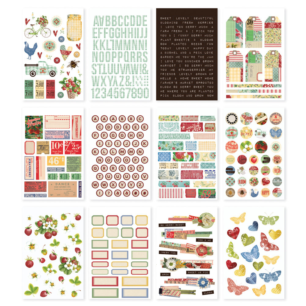 Simple Stories Simple Vintage Berry Fields Sticker Book (20125) (DISCONTINUED)