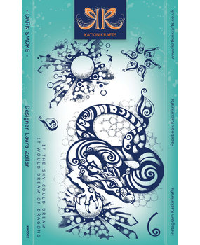 Katkin Krafts Dark Smoke A5 Clear Stamp Set (KK0002) (OUTLET)