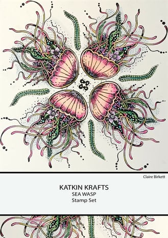 Katkin Krafts Sea Wasp A5 Clear Stamp Set (KK0001) (OUTLET) Katkin Krafts Sea Wasp A5 Clear Stamp Set (KK0001) (OUTLET)