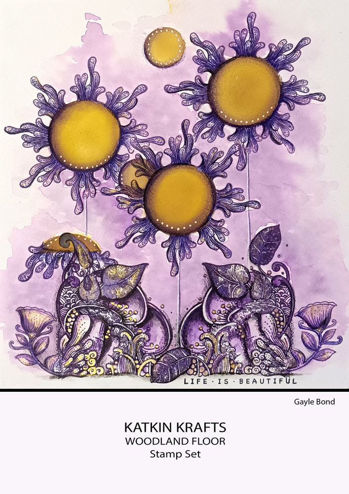 Katkin Krafts Woodland Floor A5 Clear Stamp Set (KK0003) (OUTLET)