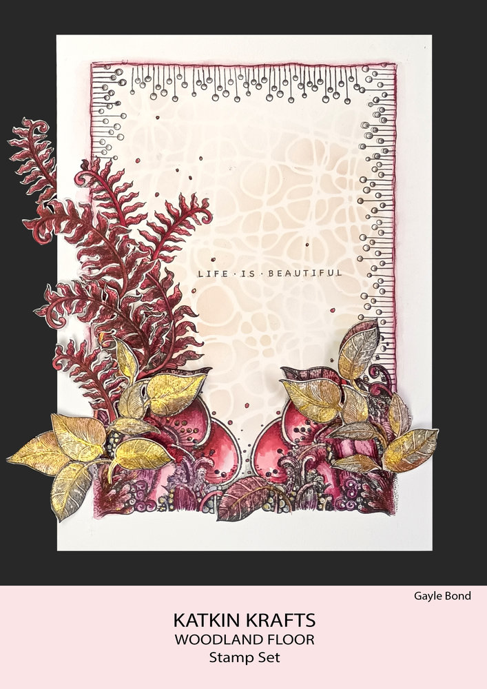 Katkin Krafts Woodland Floor A5 Clear Stamp Set (KK0003) (OUTLET)