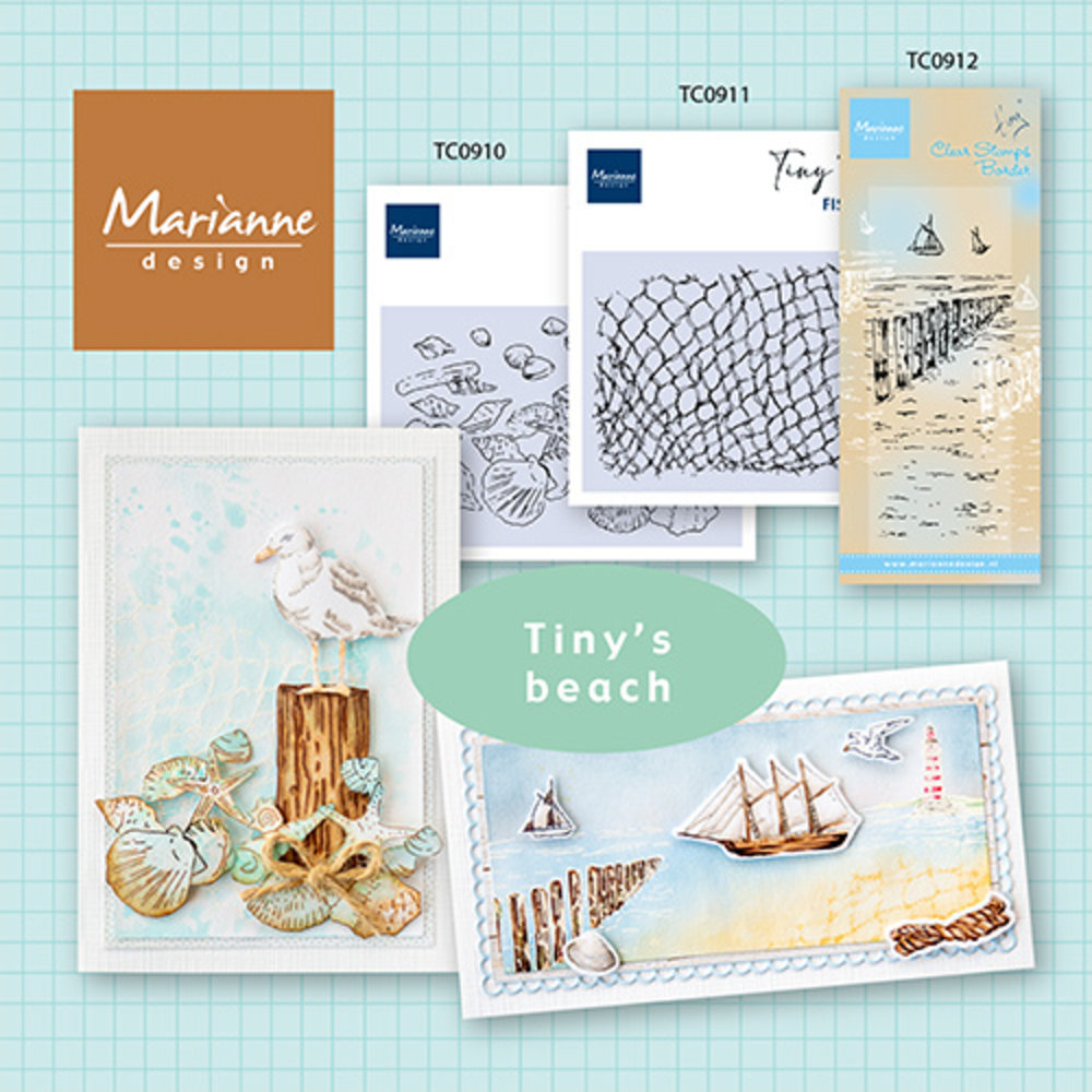Marianne Design Clear Stamps Tiny's Art Fishnet (TC0911) (DISCONTINUED)