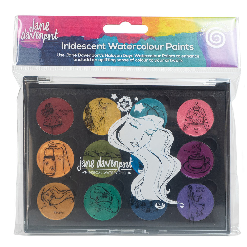 Cosmic Shimmer Jane Davenport Iridescent Watercolour Paints Halcyon Days (CSJDWIHAL) (OUTLET)