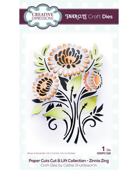 Creative Expressions Cathie Shuttleworth Paper Cuts Cut & Lift Zinnia Zing (CEDPC1228) (OUTLET)