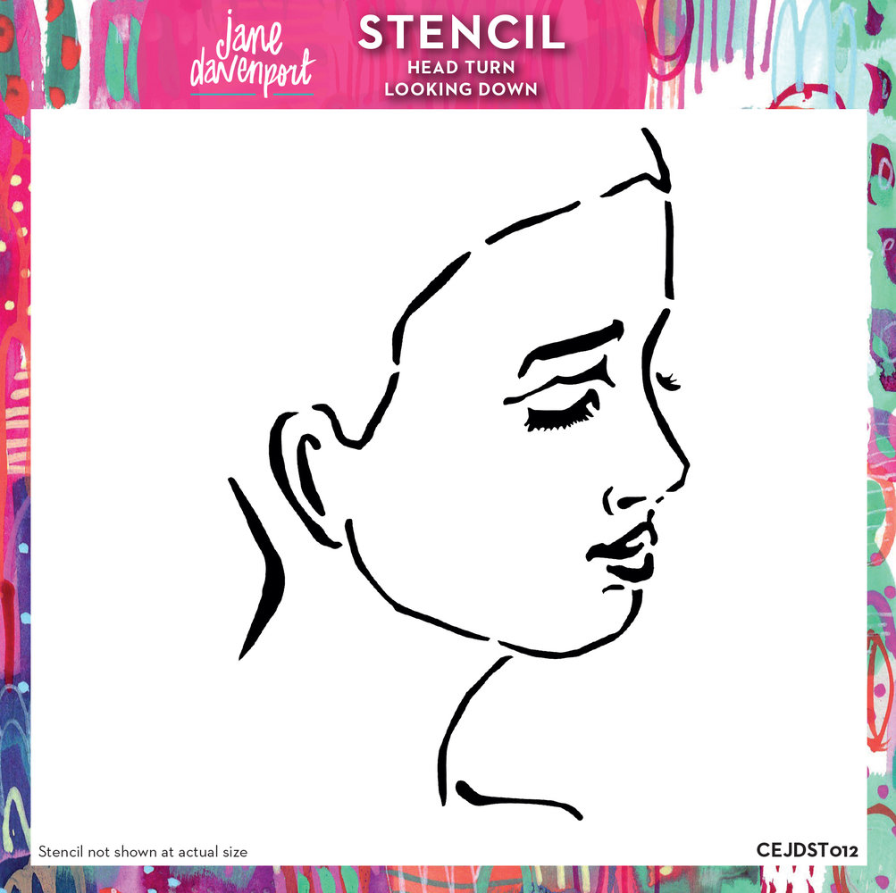 Creative Expressions Jane Davenport 6x6 Inch Stencil Head Turn Looking Down (CEJDST012) (OUTLET) Creative Expressions Jane Davenport 6x6 Inch Stencil Head Turn Looking Down (CEJDST012) (OUTLET)