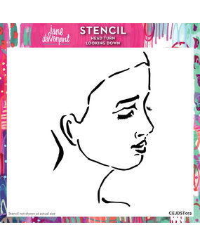 Creative Expressions Jane Davenport 6x6 Inch Stencil Head Turn Looking Down (CEJDST012) (OUTLET)