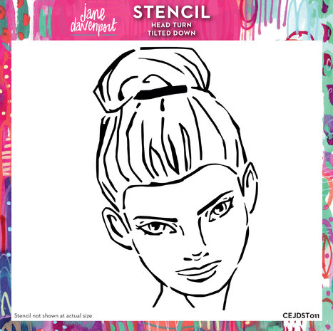 Creative Expressions Jane Davenport 6x6 Inch Stencil Head Turn Tilted Down (CEJDST011) (OUTLET) Creative Expressions Jane Davenport 6x6 Inch Stencil Head Turn Tilted Down (CEJDST011) (OUTLET)