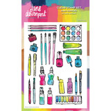 Creative Expressions Jane Davenport Clear Stamp Set HeArt Supplies (CEJDCS023) (OUTLET)