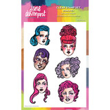 Creative Expressions Jane Davenport Clear Stamp Set Starlets 1 (CEJDCS016) (OUTLET)