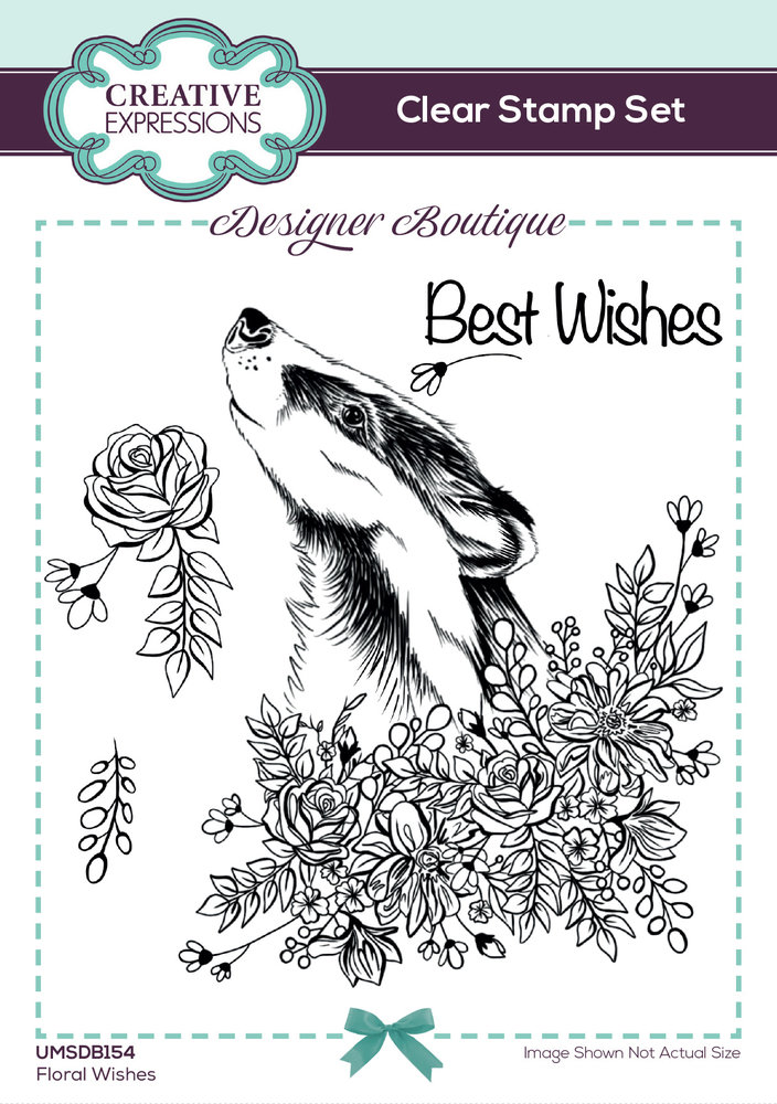 Creative Expressions Designer Boutique Clear Stamp A6 Floral Wishes (UMSDB154) (OUTLET)