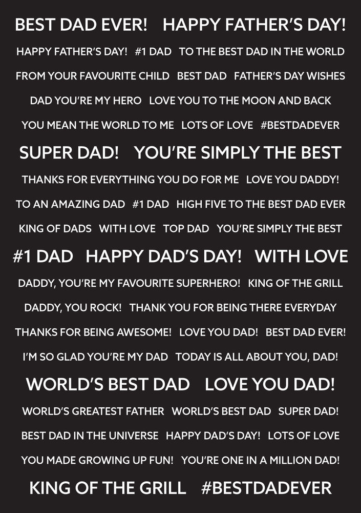 Creative Expressions Wordies Sentiment Sheets 6x8 Inch Best Dad (4pcs) (CEW019) (OUTLET) Creative Expressions Wordies Sentiment Sheets 6x8 Inch Best Dad (4pcs) (CEW019) (OUTLET)