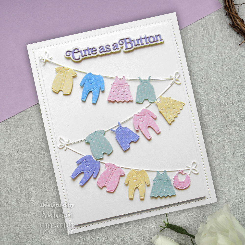 Creative Expressions Sue Wilson Craft Die Mini Shadowed Sentiments Cute As A Button (CEDSS023) (OUTLET) Creative Expressions Sue Wilson Craft Die Mini Shadowed Sentiments Cute As A Button (CEDSS023) (OUTLET)
