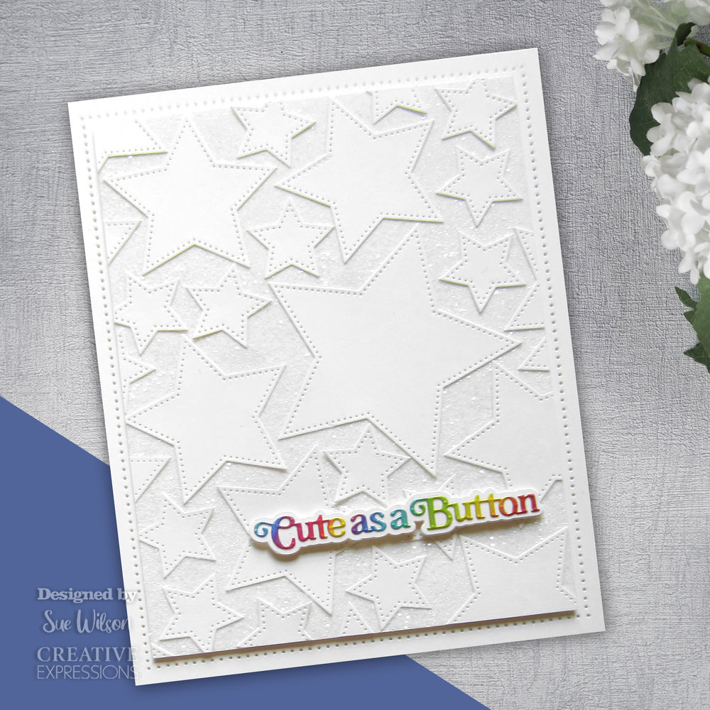 Creative Expressions Sue Wilson Craft Die Mini Shadowed Sentiments Cute As A Button (CEDSS023) (OUTLET) Creative Expressions Sue Wilson Craft Die Mini Shadowed Sentiments Cute As A Button (CEDSS023) (OUTLET)