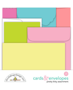 Doodlebug Design Pretty Kitty Assortment Cards & Envelopes (7622) (DISCONTINUED)