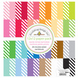 Doodlebug Design Candy Stripe-Sprinkles Rainbow 12x12 Inch Petite Prints Pack (8118) (DISCONTINUED)