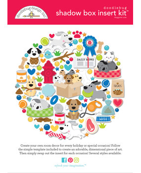 Doodlebug Design Doggone Cute Shadow Box Kit (8131) (DISCONTINUED)