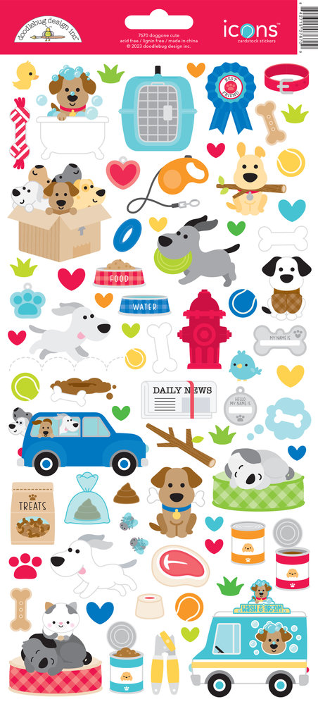 Doodlebug Design Doggone Cute Icons Stickers (7670) (DISCONTINUED)
