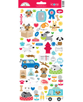 Doodlebug Design Doggone Cute Icons Stickers (7670) (DISCONTINUED)