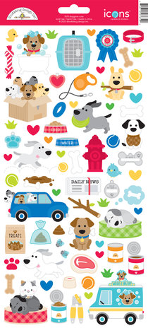 Doodlebug Design Doggone Cute Icons Stickers (7670) (DISCONTINUED)