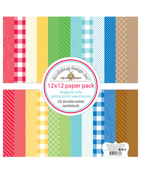 Doodlebug Design Doggone Cute 12x12 Inch Petite Prints Assortment Pack (7685) (DISCONTINUED)