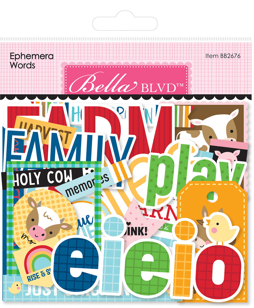 Bella BLVD EIEIO Ephemera Words (BB2676) (OUTLET)
