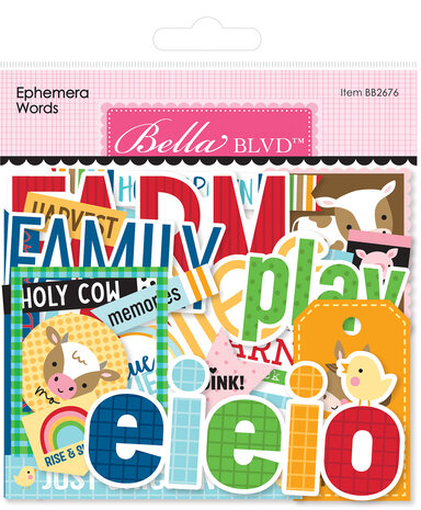 Bella BLVD EIEIO Ephemera Words (BB2676) (OUTLET)