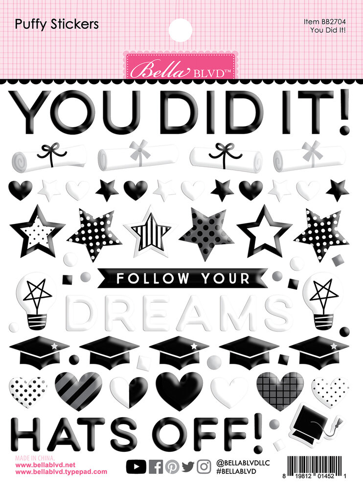 Bella BLVD You Did It! Puffy Stickers (BB2704) (OUTLET) Bella BLVD You Did It! Puffy Stickers (BB2704) (OUTLET)