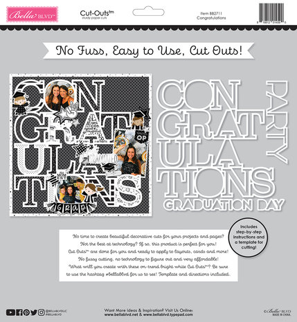 Bella BLVD Congratulations Cut Outs (BB2711) (OUTLET)