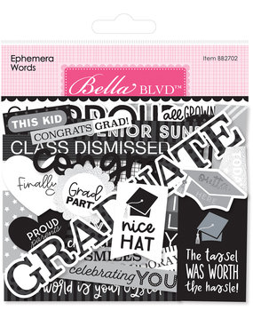 Bella BLVD Cap & Gown Ephemera Words (BB2702) (OUTLET) Bella BLVD Cap & Gown Ephemera Words (BB2702) (OUTLET)