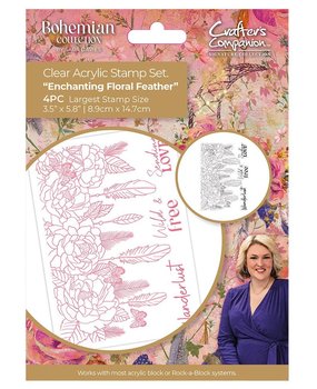 Crafter's Companion Bohemian Collection Clear Stamp Enchanting Floral Feather (S-BOH-CA-ST-ENFL) (OUTLET) Crafter's Companion Bohemian Collection Clear Stamp Enchanting Floral Feather (S-BOH-CA-ST-ENFL) (OUTLET)