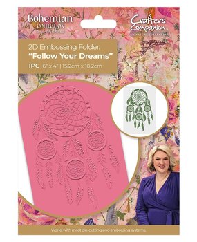 Crafter's Companion Bohemian Collection Embossing Folder Follow Your Dreams (S-BOH-EF4-FYDR) (OUTLET)