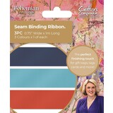 Crafter's Companion Bohemian Collection Seam Binding Ribbon (3pcs) (S-BOH-SBRIB) (OUTLET)