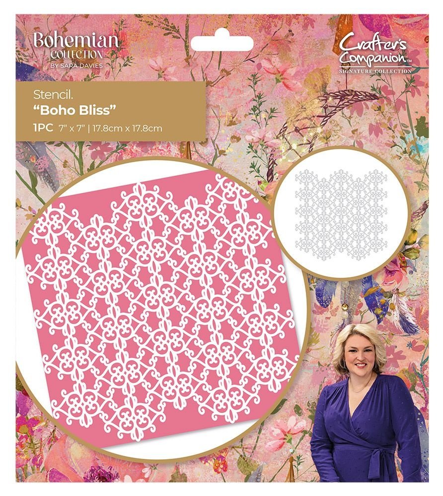 Crafter's Companion Bohemian Collection Stencil Boho Bliss (S-BOH-STEN-BOBL) (OUTLET)