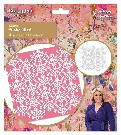 Crafter's Companion Bohemian Collection Stencil Boho Bliss (S-BOH-STEN-BOBL) (OUTLET)