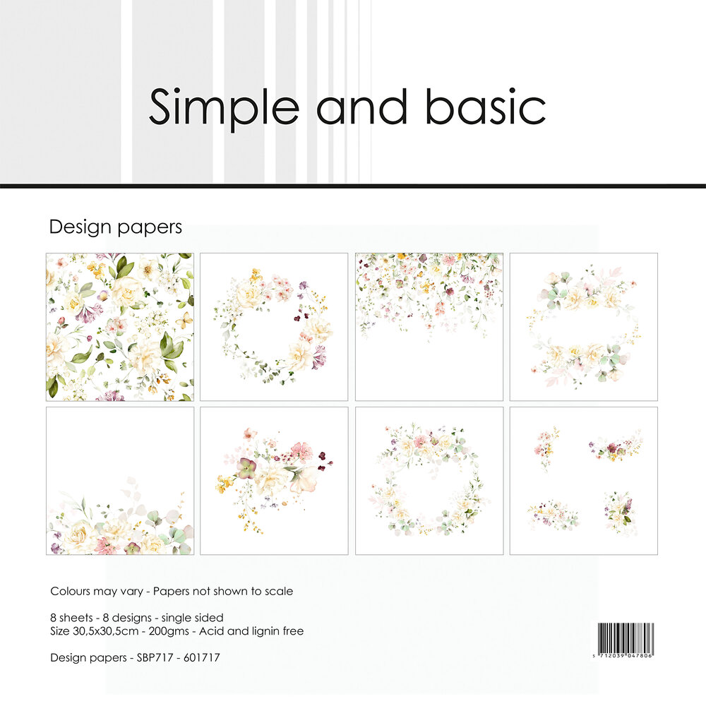 Simple and Basic Spring Feelings 12x12 Inch Paper Pack (SBP717) (DISCONTINUED)