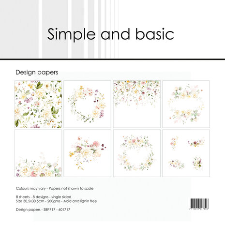 Simple and Basic Spring Feelings 12x12 Inch Paper Pack (SBP717) (DISCONTINUED)