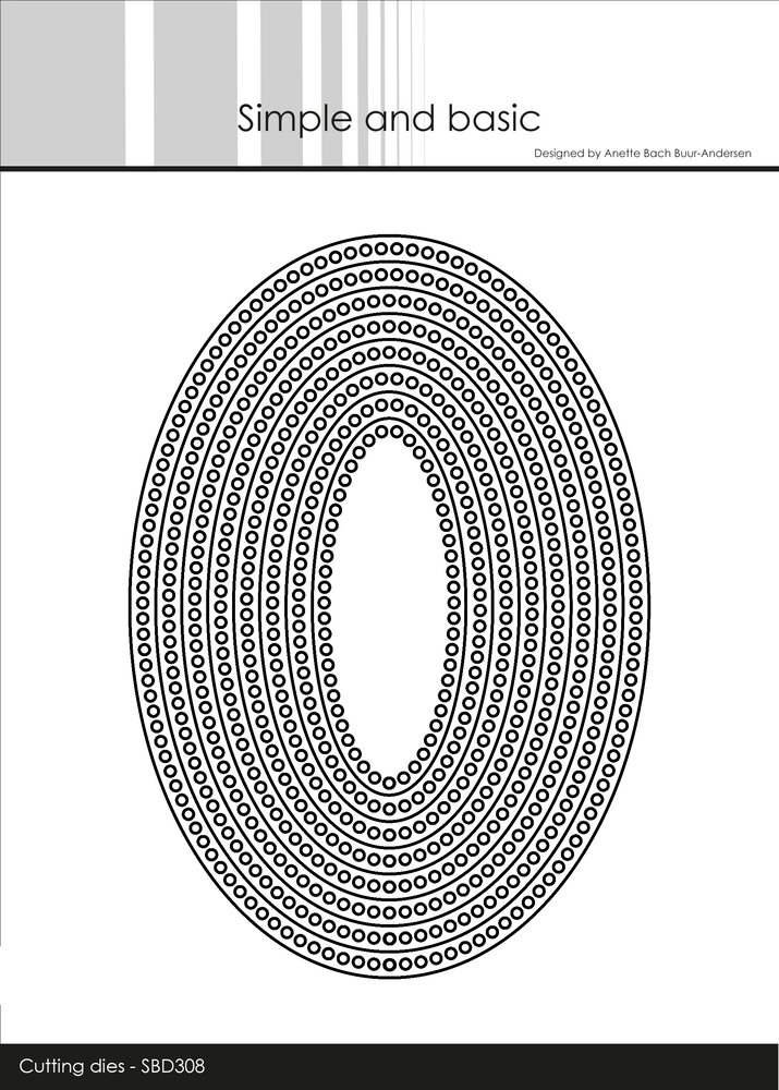 Simple and Basic Circle Edges Oval Cutting Dies (SBD308) (DISCONTINUED)