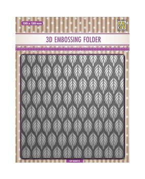 Nellie Snellen 3D Embossing Folders Background Leaves (EF3D072) (DISCONTINUED)