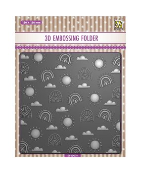 Nellie Snellen Background 3D Embossing Folder Rainbow (EF3D070) (OUTLET)