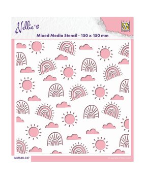 Nellie Snellen Mixed Media Stencil Rainbows (MMS4K-047) (DISCONTINUED)