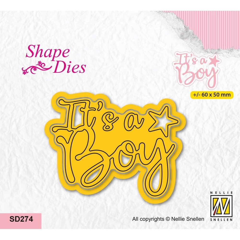 Nellie Snellen Shape Dies It's a Boy (SD274) (OUTLET)