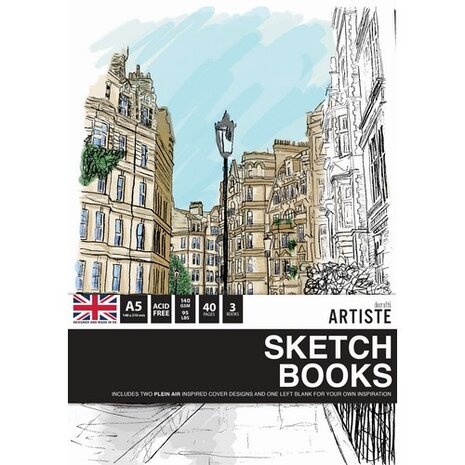 Docrafts Artiste A5 Sketchbooks Plein Air (3 books) (DOA 101146) (DISCONTINUED)