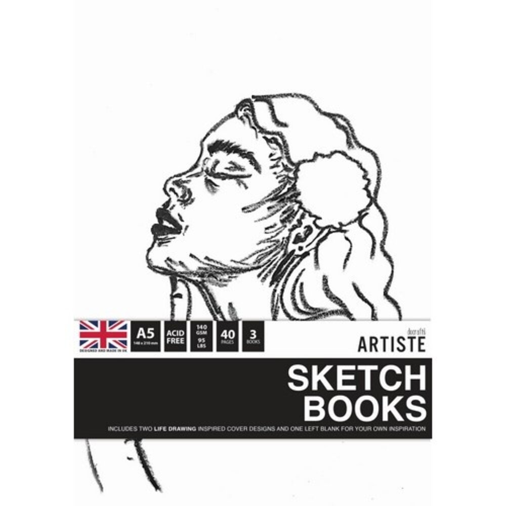 Docrafts Artiste A5 Sketchbooks Life Drawing (3 books) (DOA 101148) (DISCONTINUED) Docrafts Artiste A5 Sketchbooks Life Drawing (3 books) (DOA 101148) (DISCONTINUED)