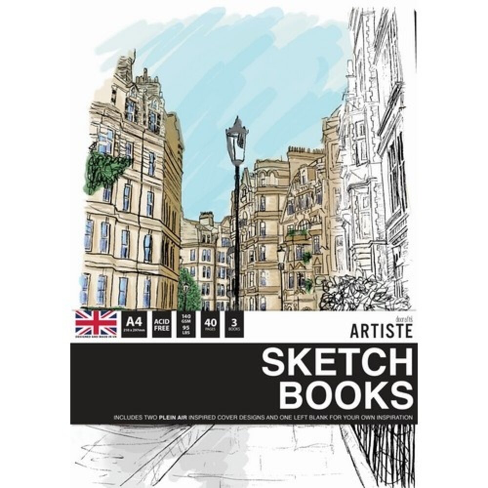 Docrafts Artiste A4 Sketchbooks Plein Air (3 books) (DOA 101147) (DISCONTINUED)
