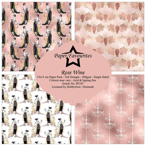 Paper Favourites Rose Wine 6x6 Inch Paper Pack (PF247) (DISCONTINUED)