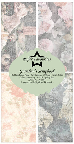 Paper Favourites Grandma's Scrapbook Slim Paper Pack (PFS094) (DISCONTINUED) Paper Favourites Grandma's Scrapbook Slim Paper Pack (PFS094) (DISCONTINUED)