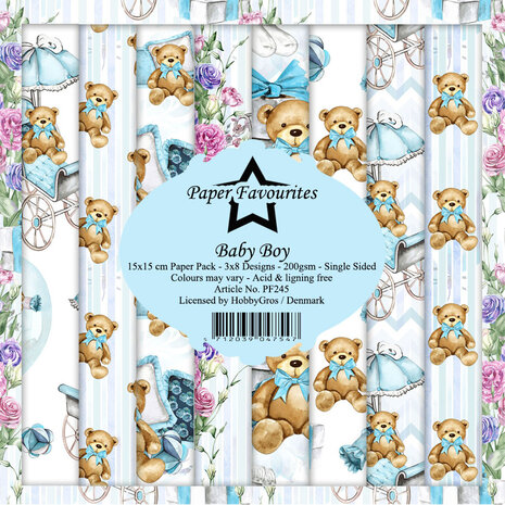 Paper Favourites Baby Boy 6x6 Inch Paper Pack (PF245) (DISCONTINUED)