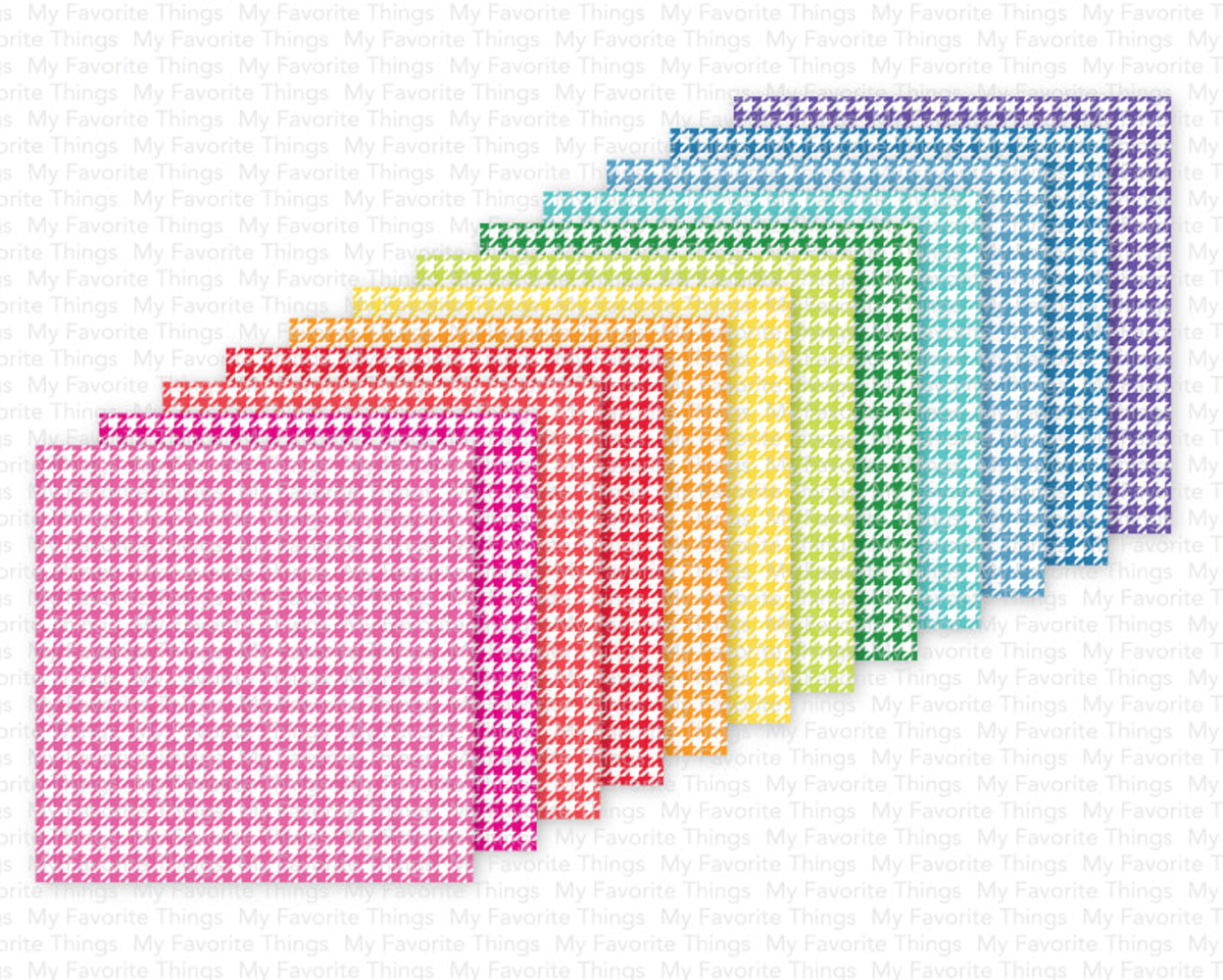 My Favorite Things Houndstooth Brights 6x6 Inch Paper Pad (MFTEP-108) (OUTLET)