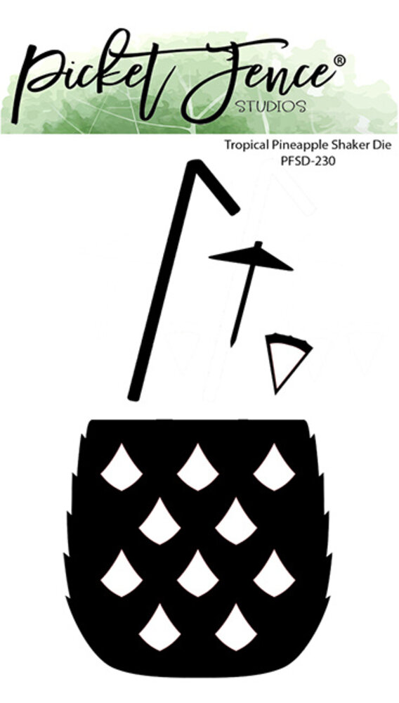 Picket Fence Studios Tropical Pineapple Shaker 5x7 Inch Die (PFSD-230) (OUTLET)